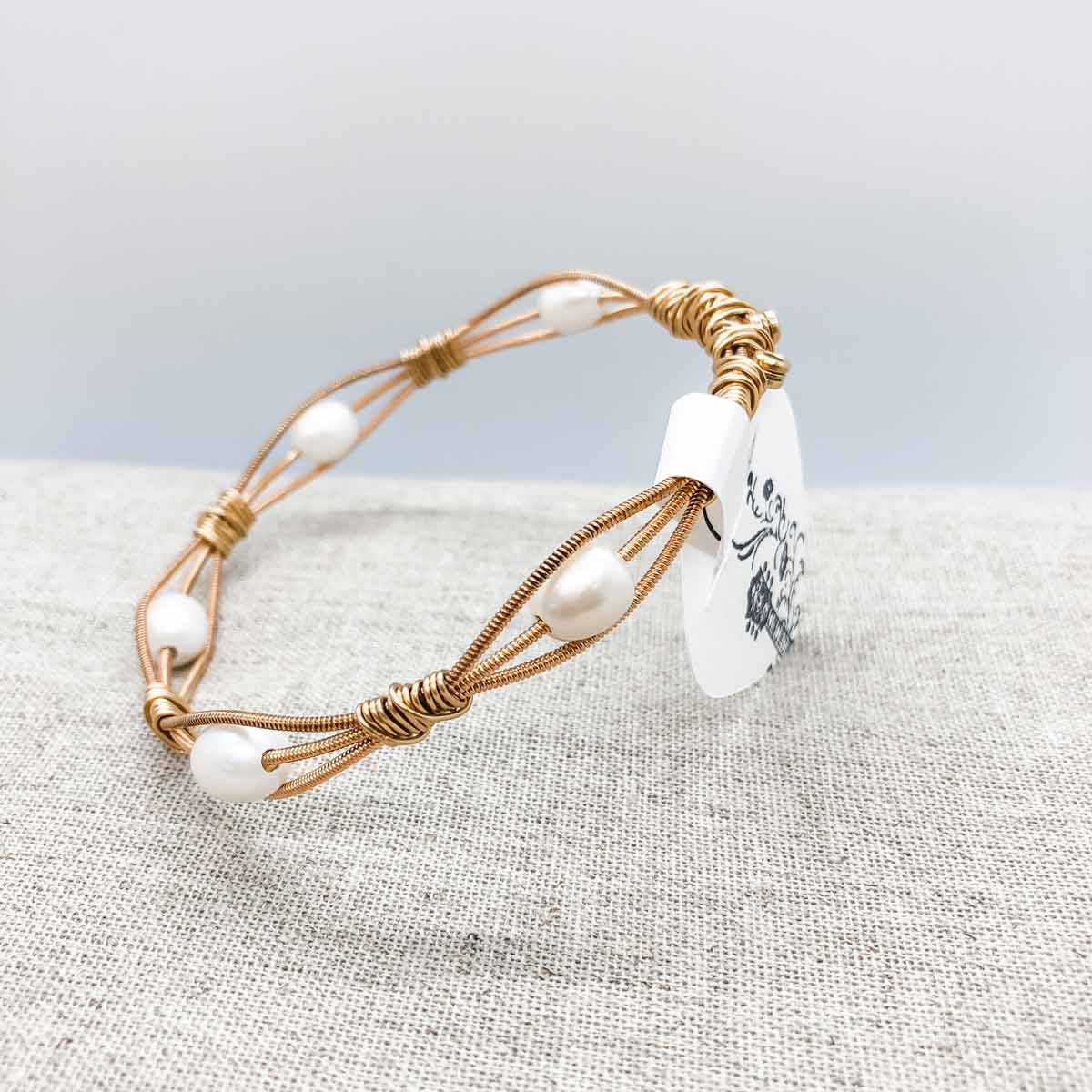 Bangle variety with added beads - Gold